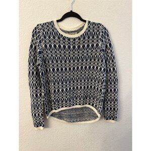 Loft Ann Taylor Geo linen sweater women size small